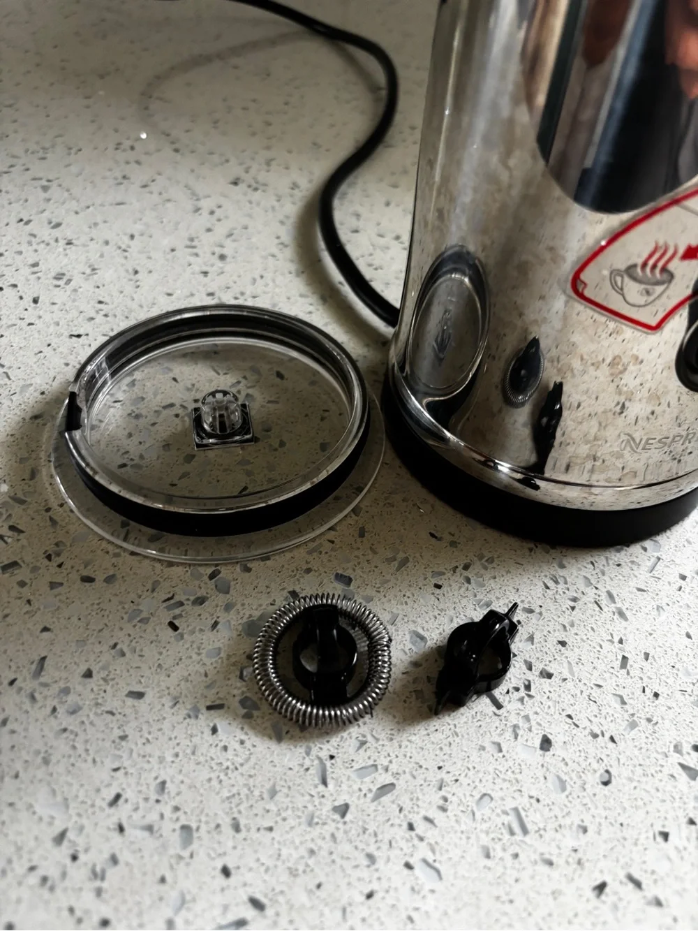 Nespresso  Aeroccino Plus Stainless Steel Electric Milk Frother - Silver